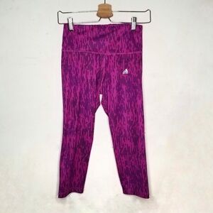 Adidas Climalite Purple Capri Cropped Leggings Wmn's Size S Stretch Athletic
